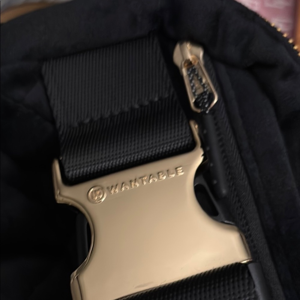 Wantable Black Bag with Gold Buckle